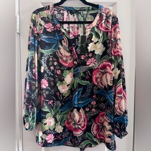 Tahari Floral Blouse